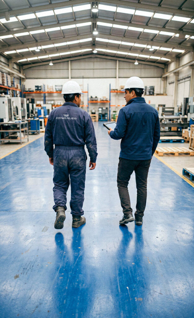 Pisos epóxicos industriales aplicados en planta de manufactura en Monterrey